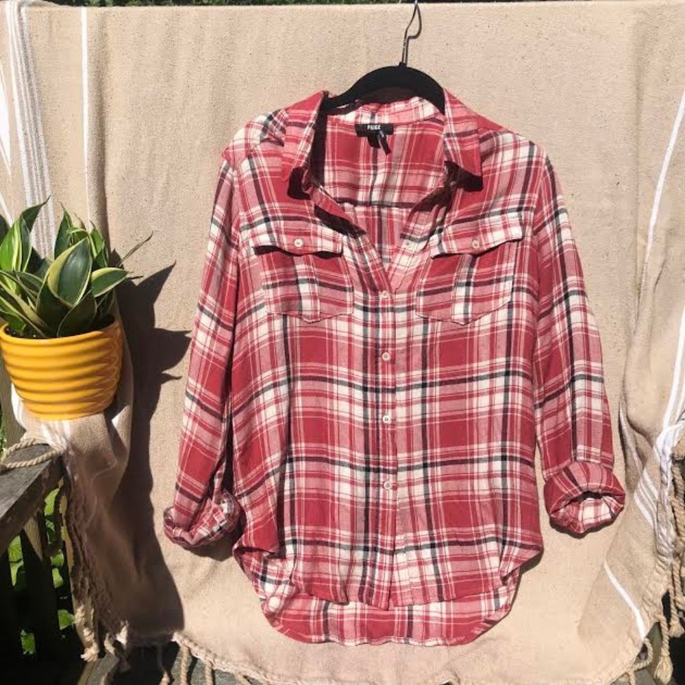PAIGE Blouse-y Plaid Button Up